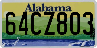 AL license plate 64CZ803