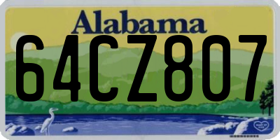 AL license plate 64CZ807