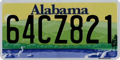 AL license plate 64CZ821