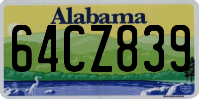 AL license plate 64CZ839