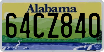 AL license plate 64CZ840