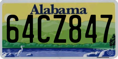 AL license plate 64CZ847