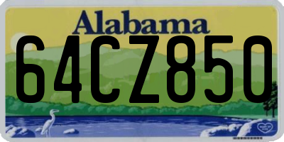 AL license plate 64CZ850