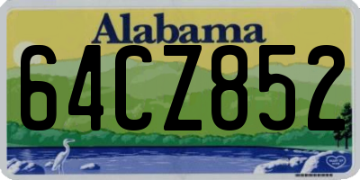 AL license plate 64CZ852
