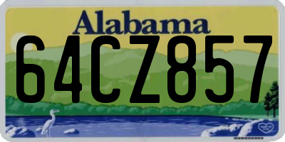 AL license plate 64CZ857