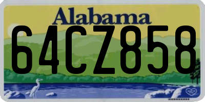 AL license plate 64CZ858