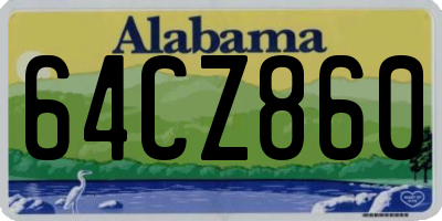 AL license plate 64CZ860