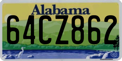 AL license plate 64CZ862