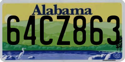 AL license plate 64CZ863