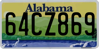 AL license plate 64CZ869