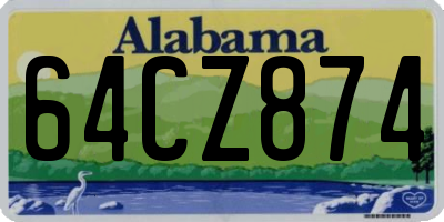 AL license plate 64CZ874
