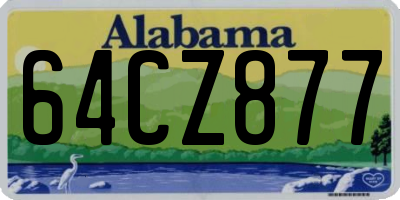 AL license plate 64CZ877