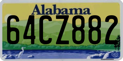 AL license plate 64CZ882