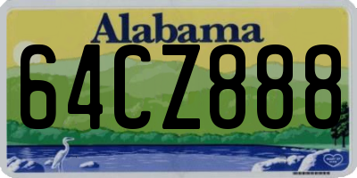 AL license plate 64CZ888