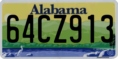 AL license plate 64CZ913