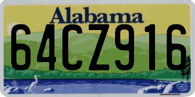 AL license plate 64CZ916
