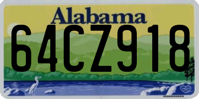 AL license plate 64CZ918
