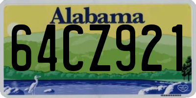 AL license plate 64CZ921