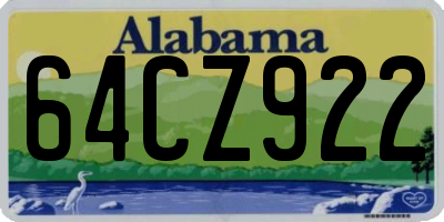 AL license plate 64CZ922