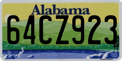 AL license plate 64CZ923