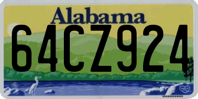 AL license plate 64CZ924