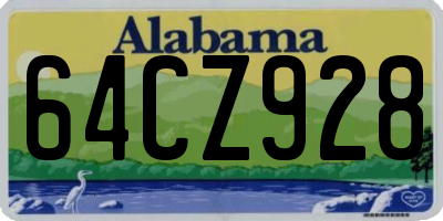 AL license plate 64CZ928