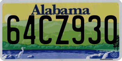 AL license plate 64CZ930