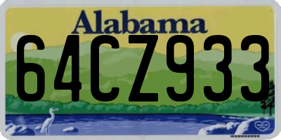 AL license plate 64CZ933