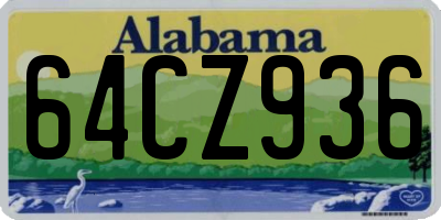 AL license plate 64CZ936