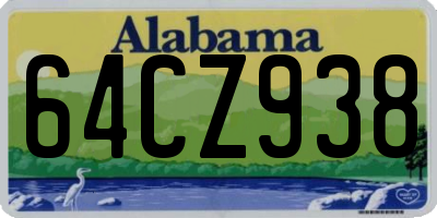 AL license plate 64CZ938