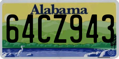 AL license plate 64CZ943