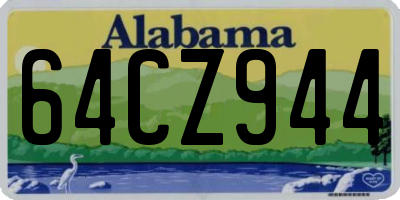 AL license plate 64CZ944