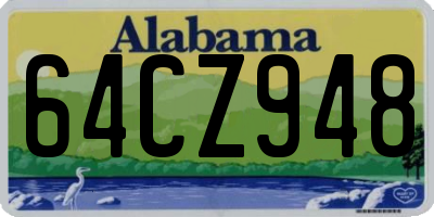 AL license plate 64CZ948