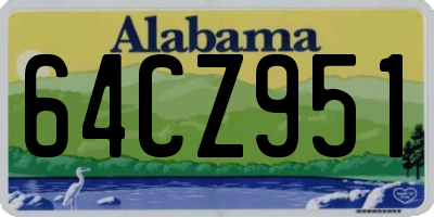 AL license plate 64CZ951