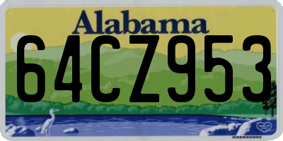 AL license plate 64CZ953