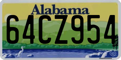 AL license plate 64CZ954