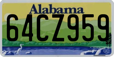 AL license plate 64CZ959