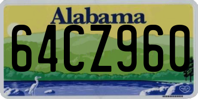 AL license plate 64CZ960
