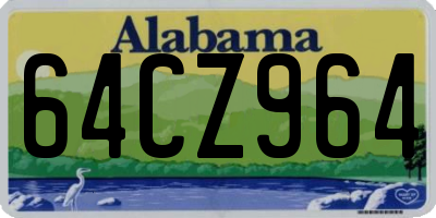 AL license plate 64CZ964
