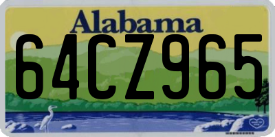 AL license plate 64CZ965