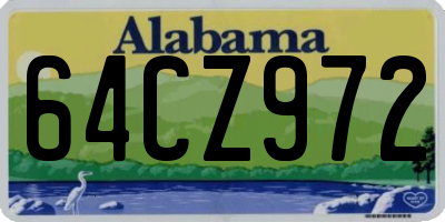 AL license plate 64CZ972