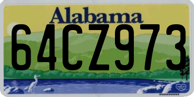 AL license plate 64CZ973