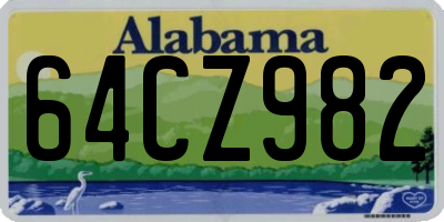 AL license plate 64CZ982