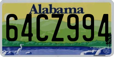 AL license plate 64CZ994