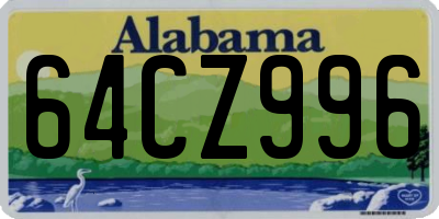 AL license plate 64CZ996