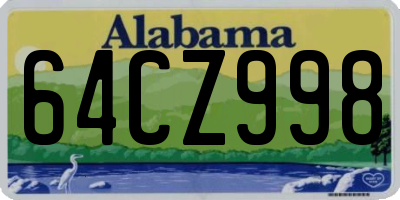 AL license plate 64CZ998