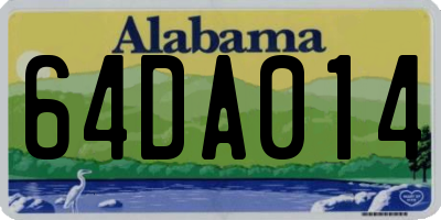 AL license plate 64DA014
