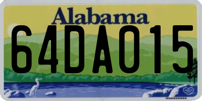 AL license plate 64DA015