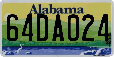 AL license plate 64DA024