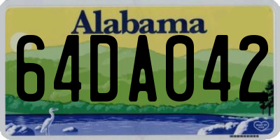 AL license plate 64DA042